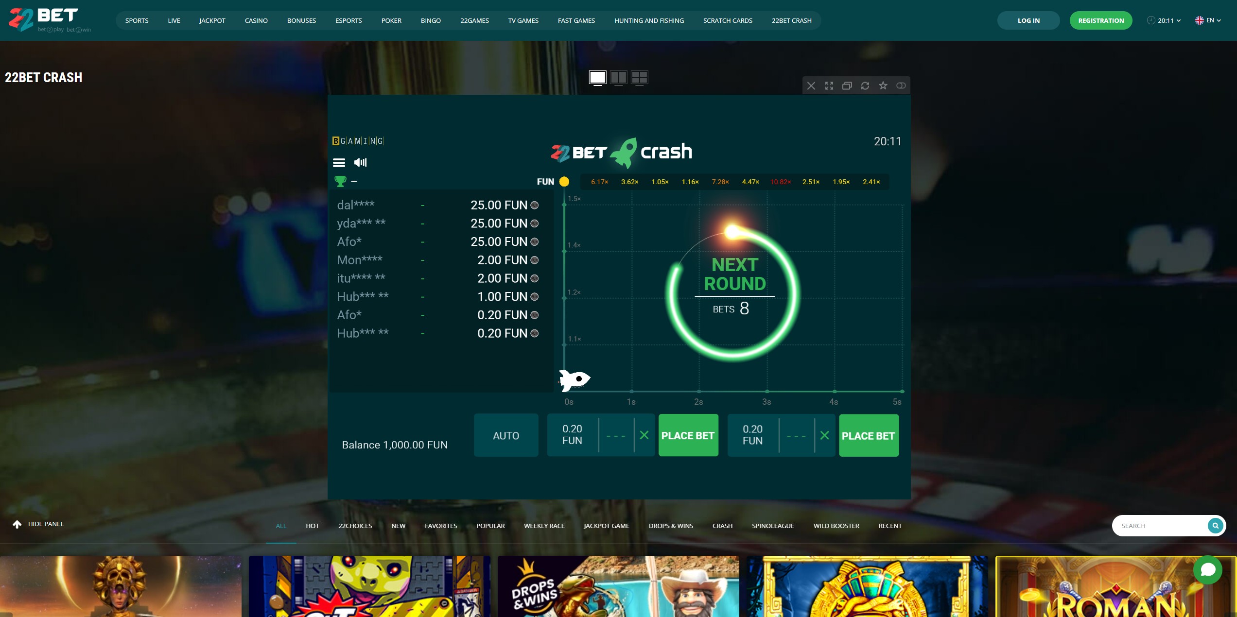 22BET Casino screenshot 4