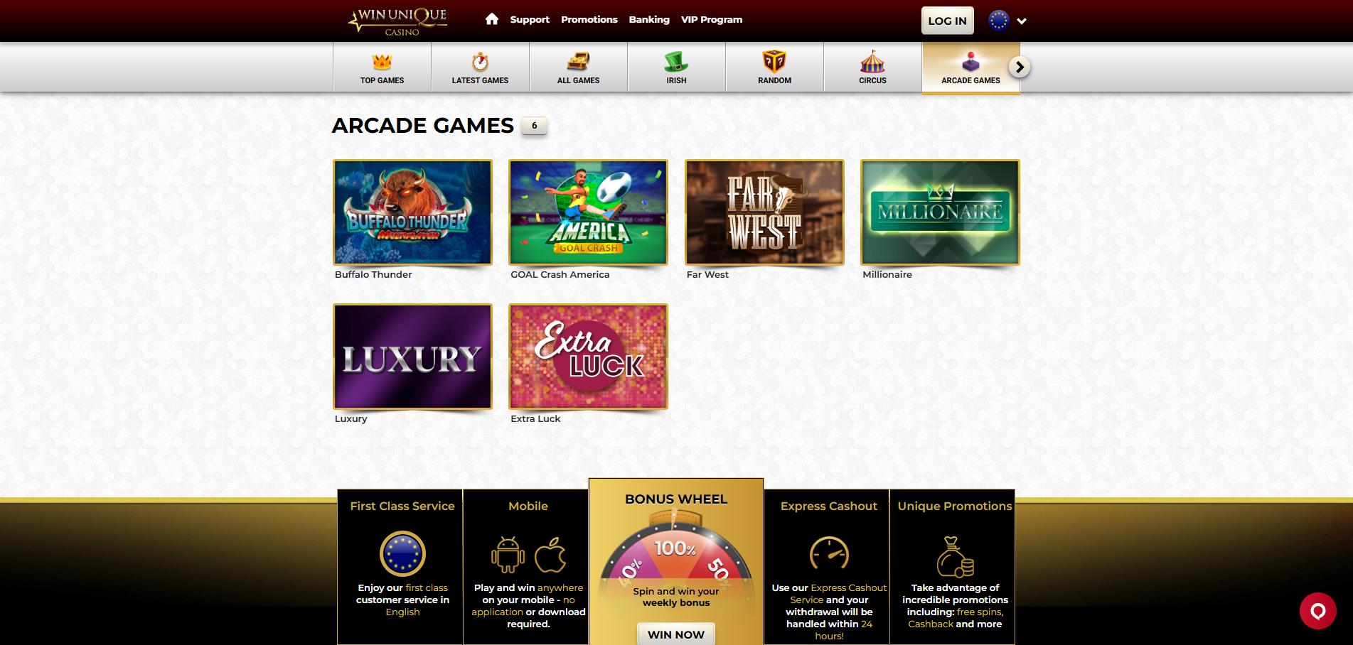 Unique Casino screenshot 2