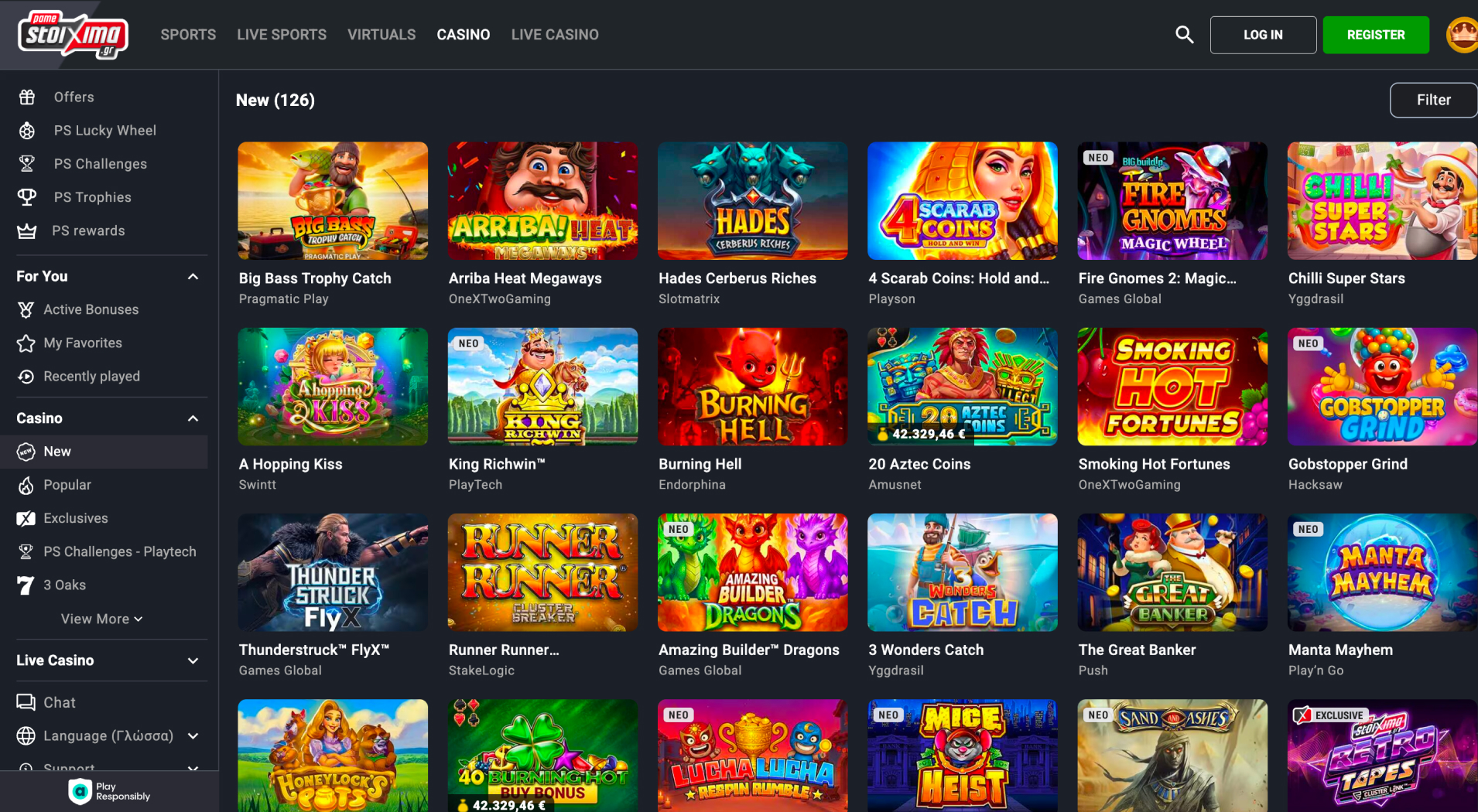 Pamestoixima Casino